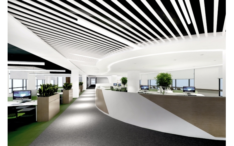 2025 办公效果图制作装修新潮流，八大材料引领时尚办公