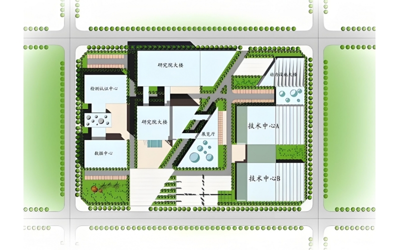 建筑规划彩屏效果图